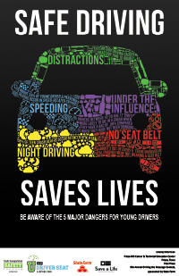 Safe driving saves lives poster