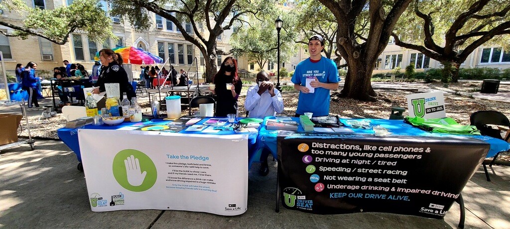 Photo showing students at campus tabling event