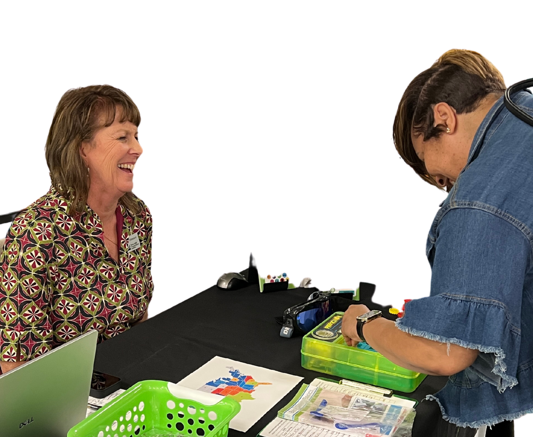 Photo of regional rep tabling at an event.